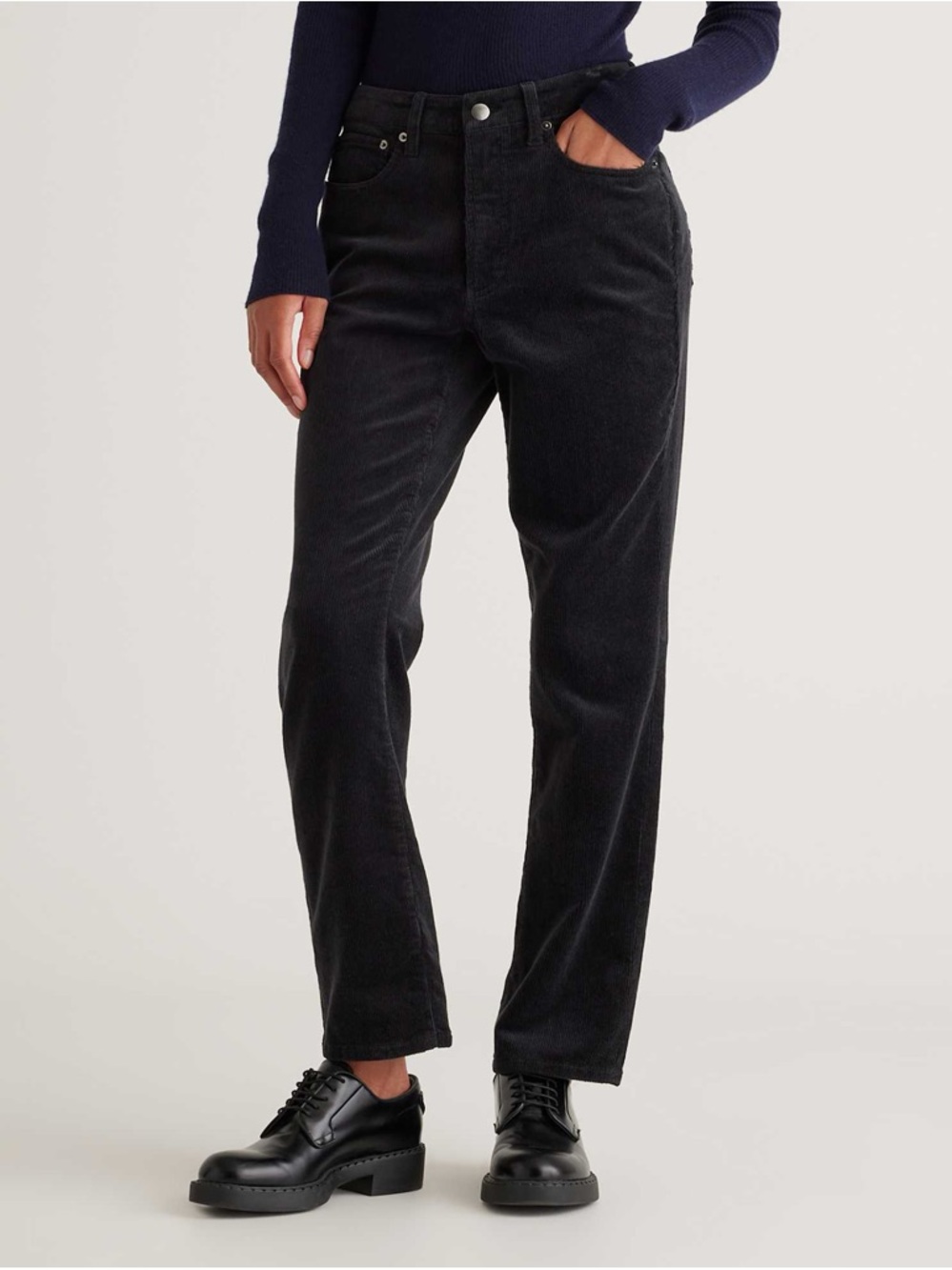 Quince Organic Stretch Corduroy Straight Leg Pants